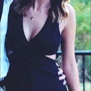 Express Black Dress w Cutouts